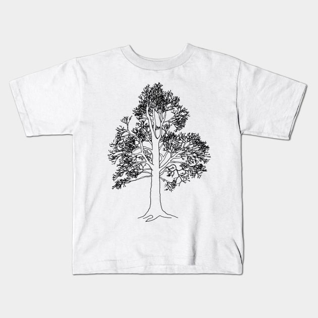 Oak tree Kids T-Shirt by MarjolijndeWinter